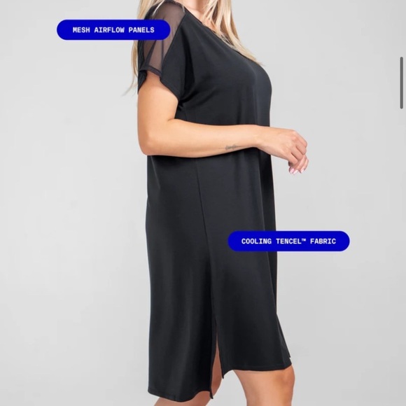 NWT Honeylove BlissWear Black Nightshirt Nightgown Sleep Shirt Ultra Soft SZ S - Picture 4 of 14